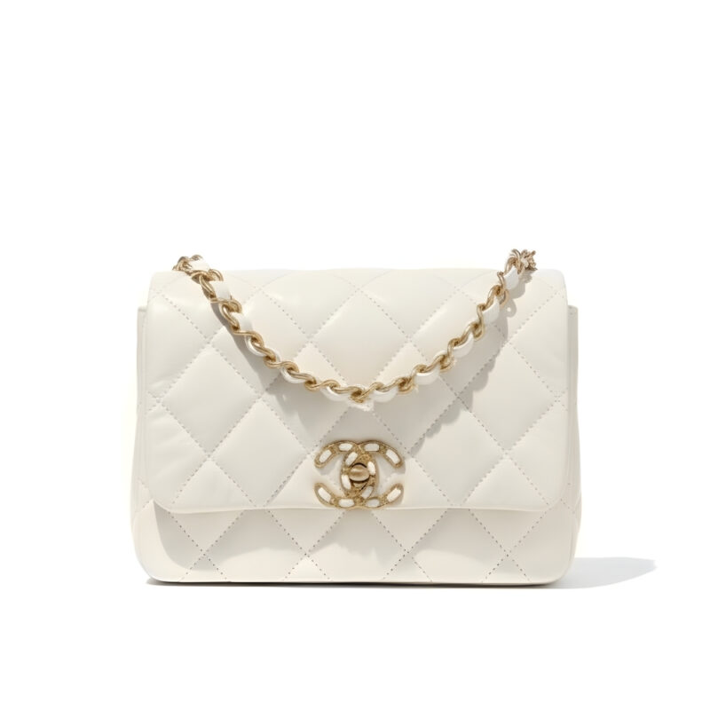 Chanel Mini Flap Bag And Gold Hardware Light Beige 20Cm