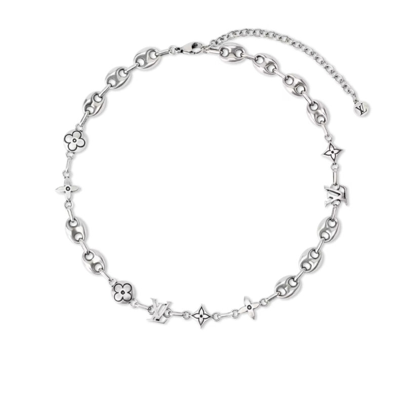 Louis Vuitton Lv Sailor Medium Chain Necklace Silver M03189