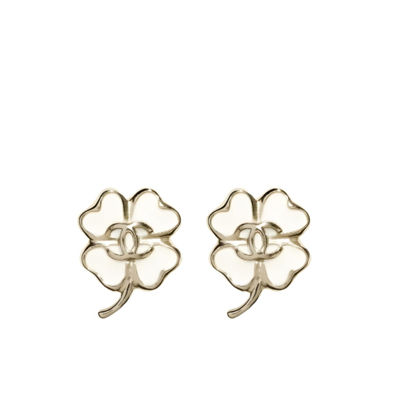 Chanel Stud Earrings In Gold Metal With Resin Hardware Abf317 B19851 Nafgv