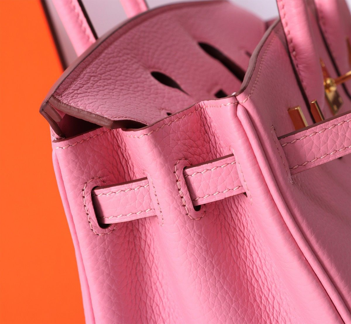 Hermes Birkin 30 Togo Leather Gold Hardware Light Pink 30Cm - Image 6