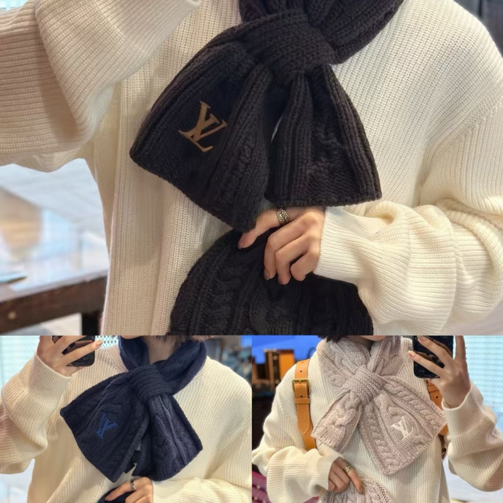 Louis Vuitton Only LV Mini Cable Scarf Beige 150Cm M96754 - Image 5