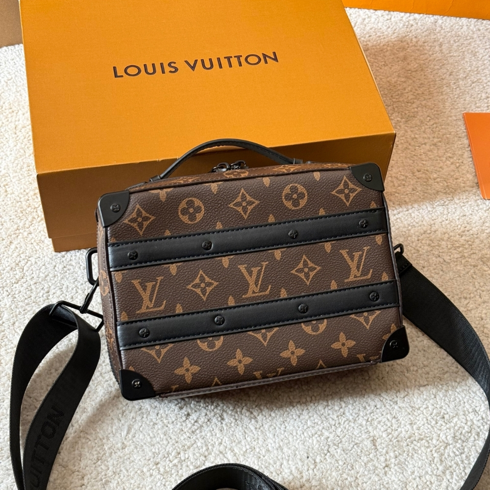 Louis Vuitton Handle Soft Trunk Macassar Monogram Black 21Cm M45935 - Image 3