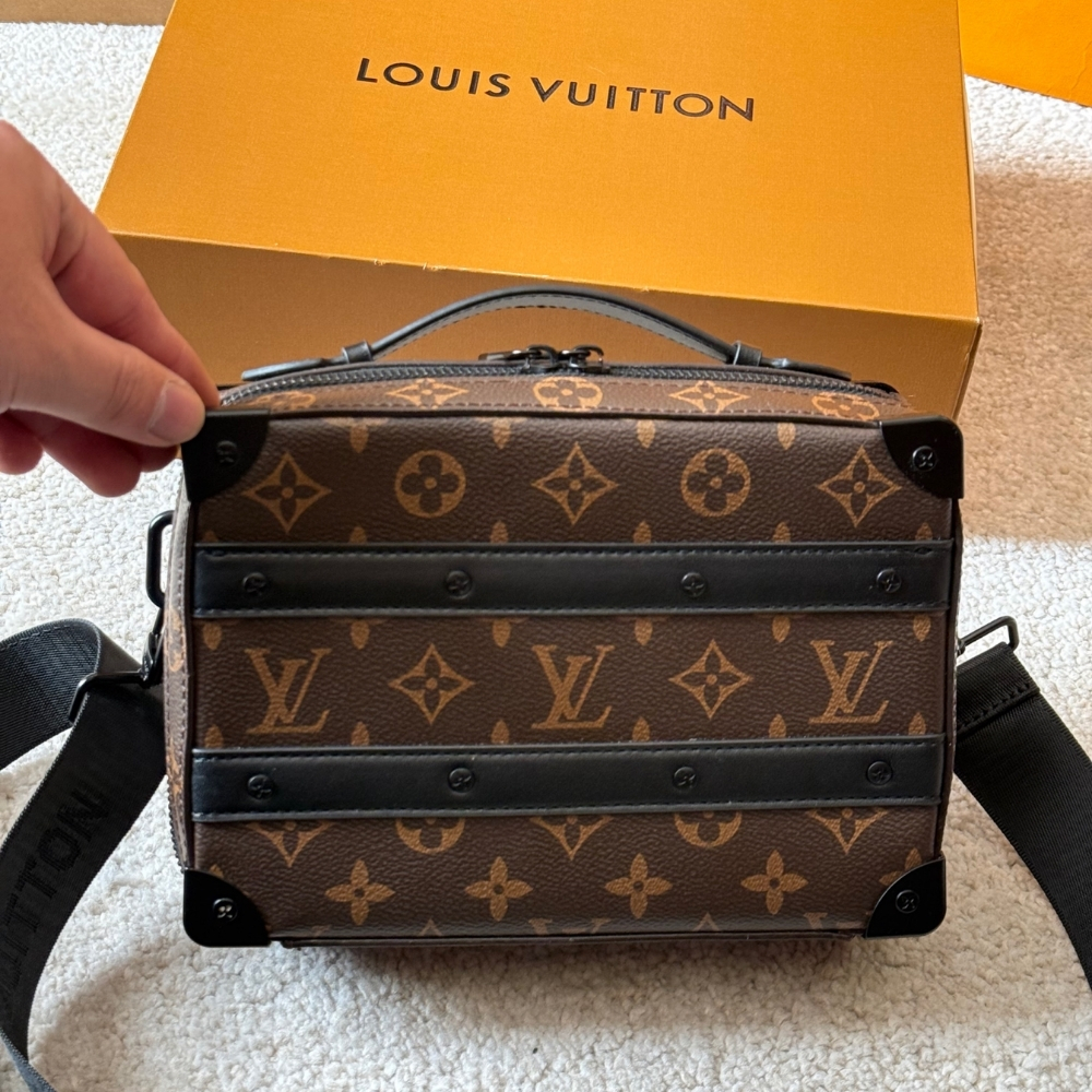 Louis Vuitton Handle Soft Trunk Macassar Monogram Black 21Cm M45935 - Image 4