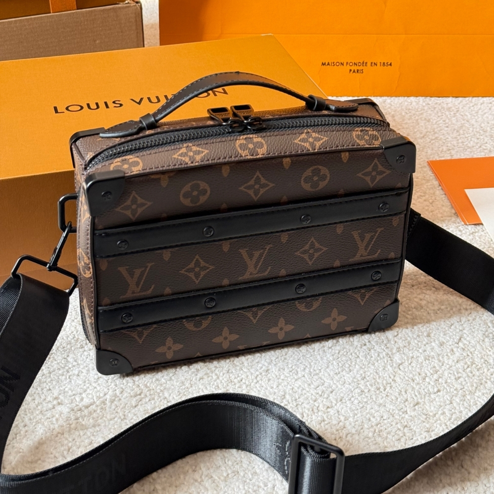 Louis Vuitton Handle Soft Trunk Macassar Monogram Black 21Cm M45935 - Image 5
