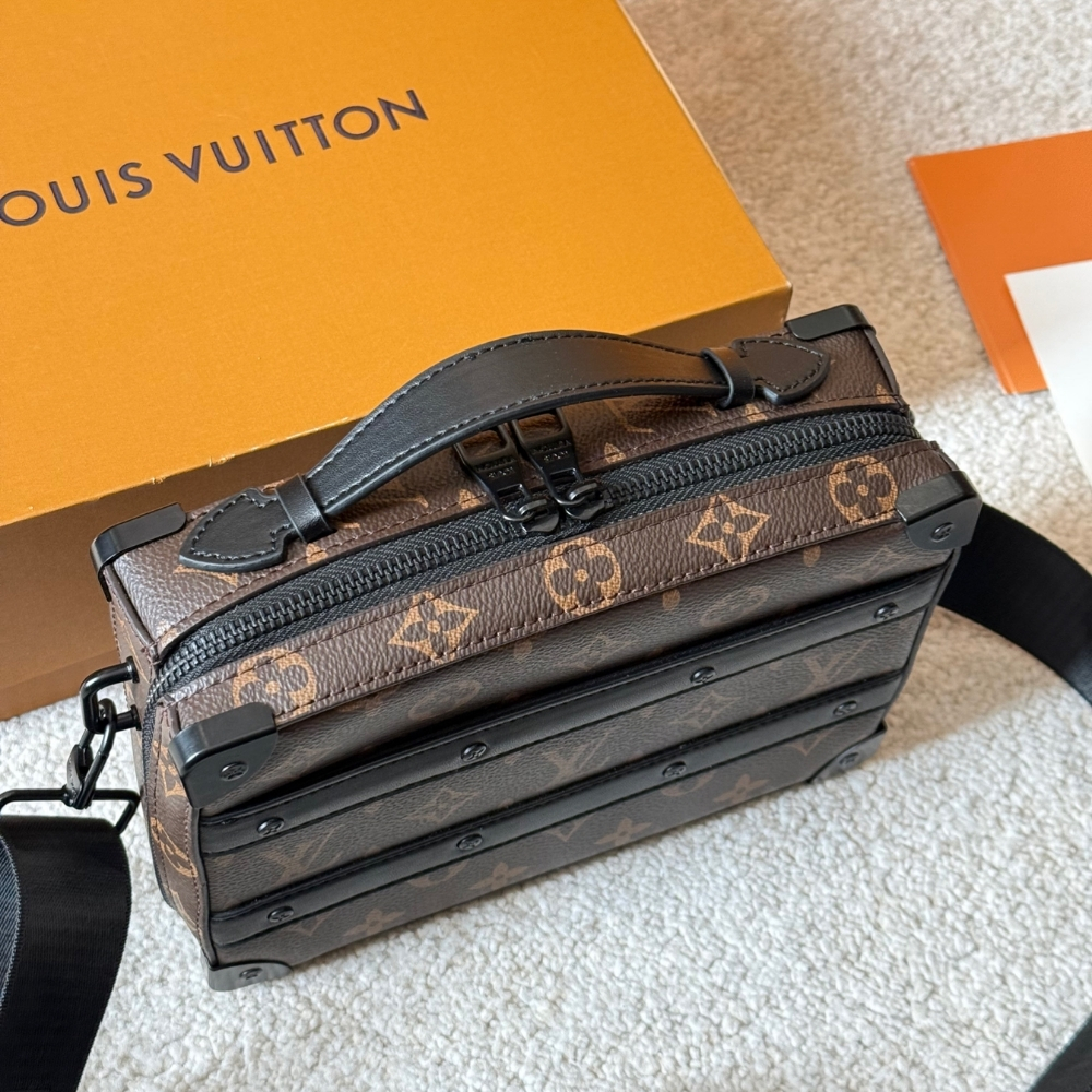 Louis Vuitton Handle Soft Trunk Macassar Monogram Black 21Cm M45935 - Image 6