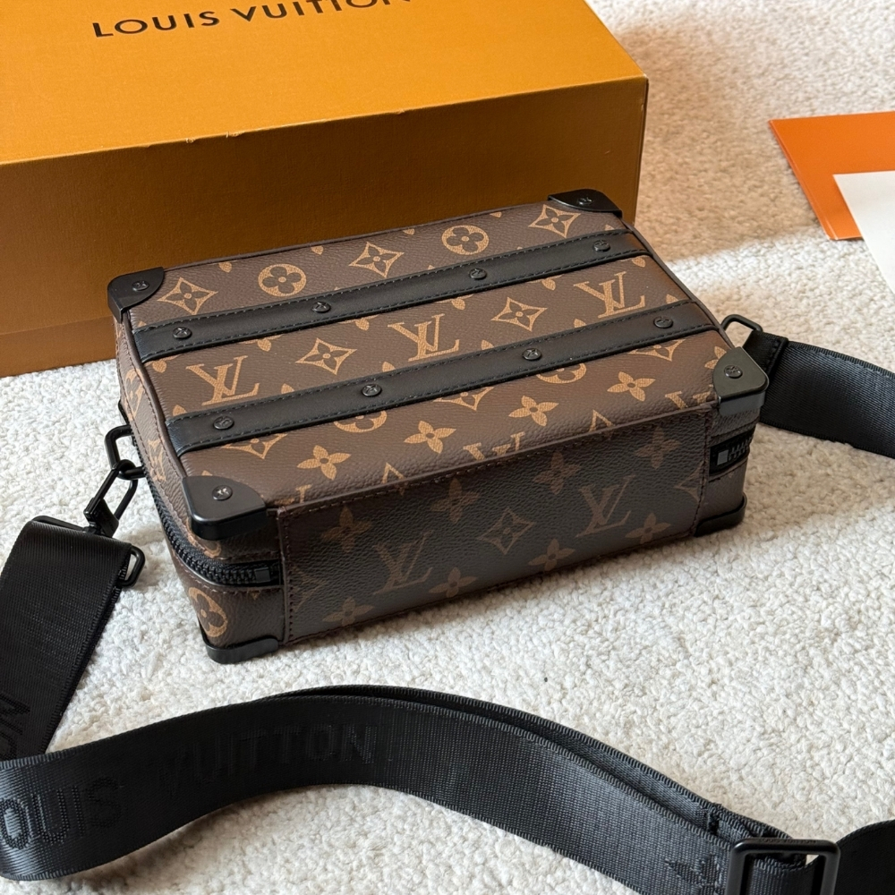 Louis Vuitton Handle Soft Trunk Macassar Monogram Black 21Cm M45935 - Image 8