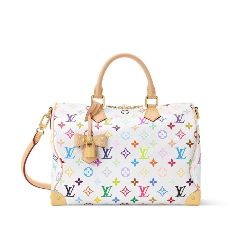Louis Vuitton TM Speedy Soft 30 Multicolor White 30Cm M27789