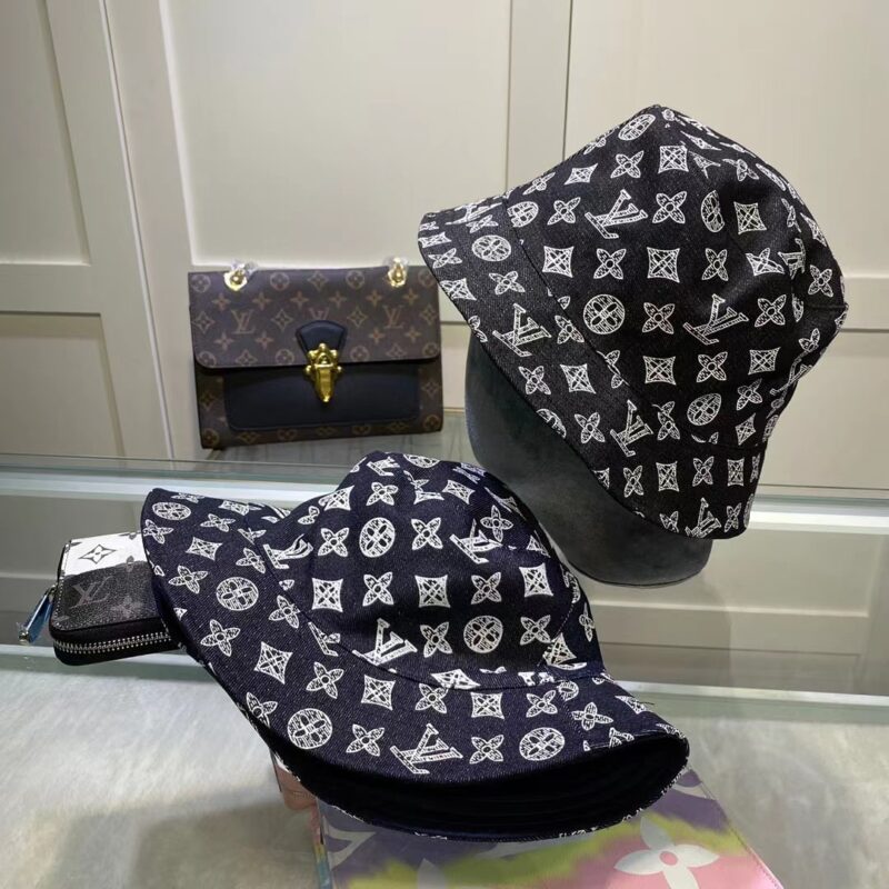 Alternative view of Louis Vuitton Monogram Jacquard Denim Bucket Hat Black