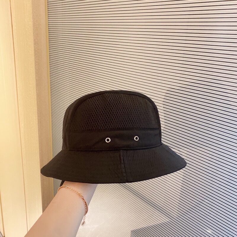 Alternative view of Prada Mesh Panel Bucket Hat Black