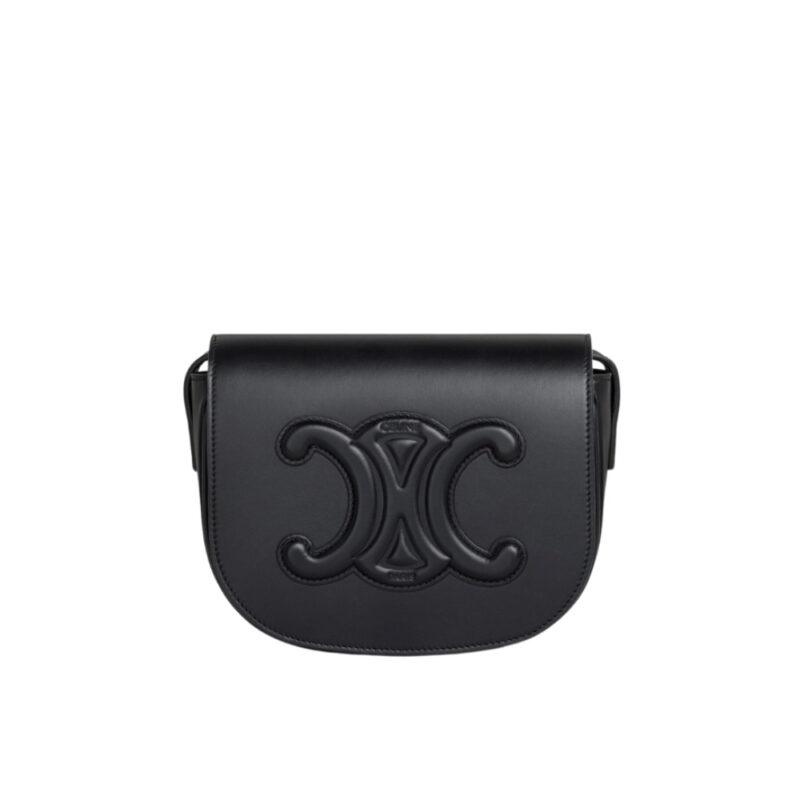 Celine Folco Cuir Triomphe In Smooth Black 18Cm 198263Du3 38No