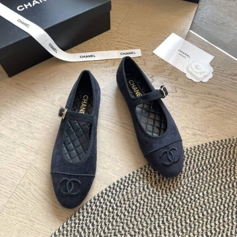 Alternative view of Chanel Mary Janes Knit Fabric Black