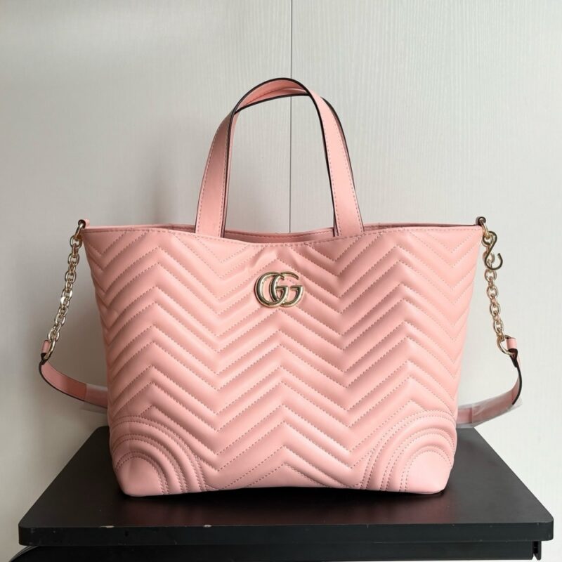 Alternative view of Gucci Betty Medium Tote Bag Pale Pink Matelasse 28Cm ‎847387 Aafa1 6823