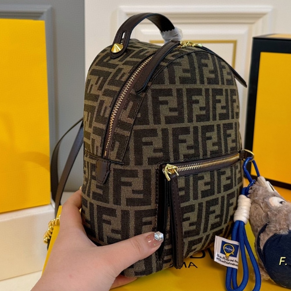 Fendi Mini Backpack Brown 22Cm 8Bz038A5Tlf13Vk - Image 3