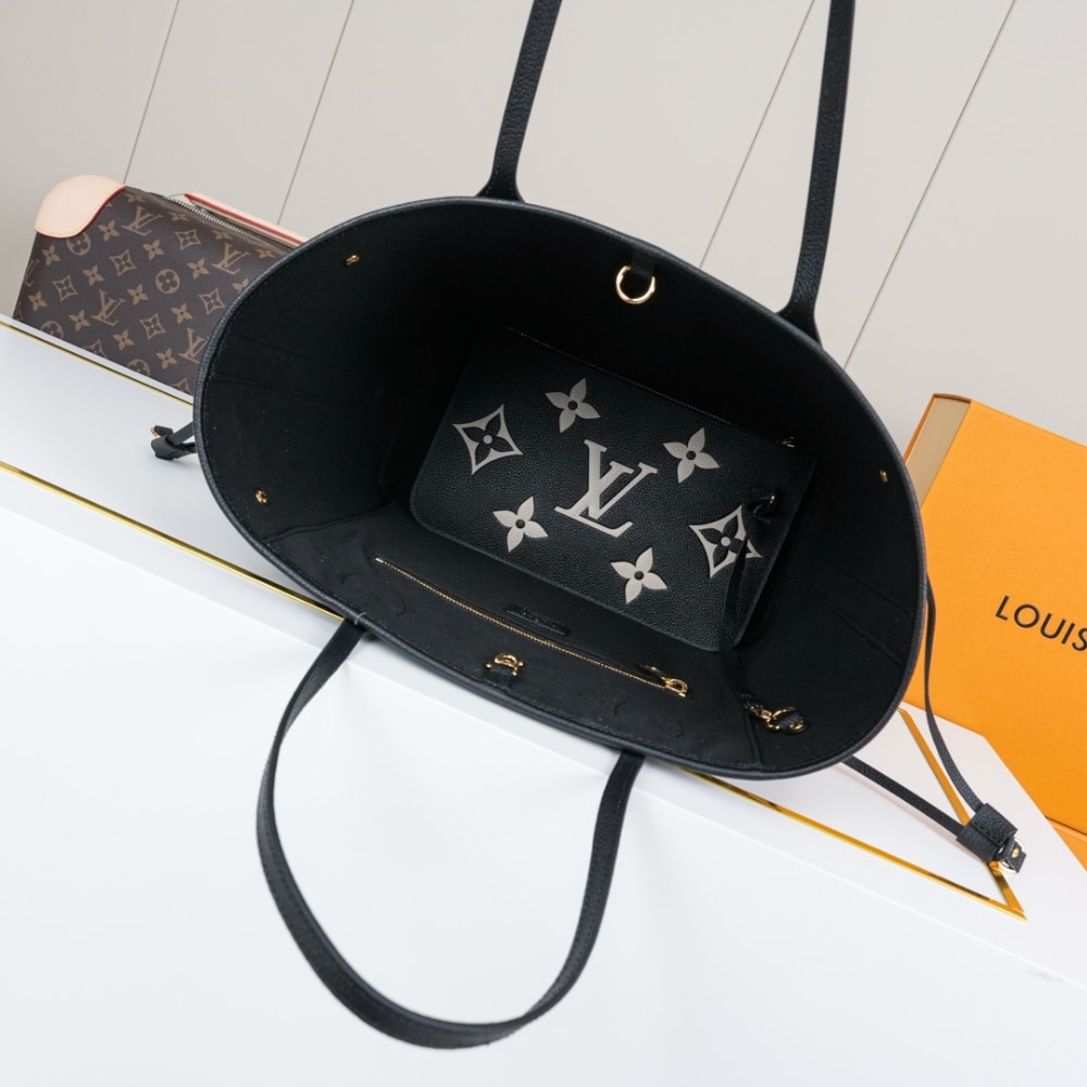 Louis Vuitton Neverfull MM Monogram Empreinte Black 31cm M58907 - Image 6
