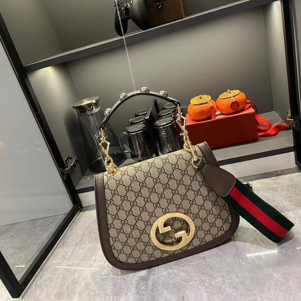 Gucci Blondie Medium Top Handle Bag Beige And Ebony 29Cm 721172 96Iwg 8745 - Image 2