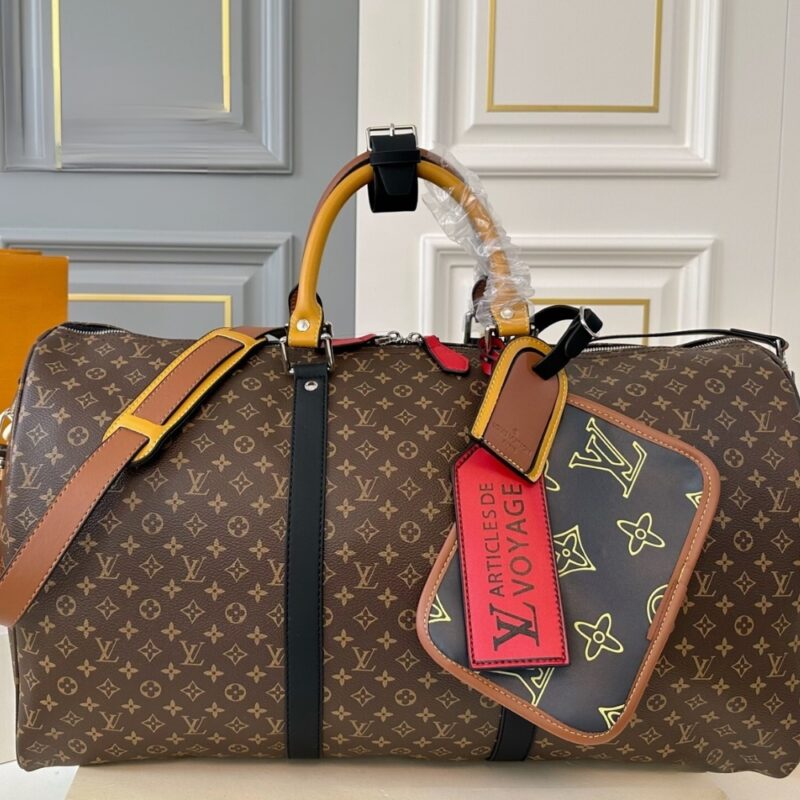 Alternative view of Louis Vuitton Keepall Bandouliere 50 Brown 50Cm M56855