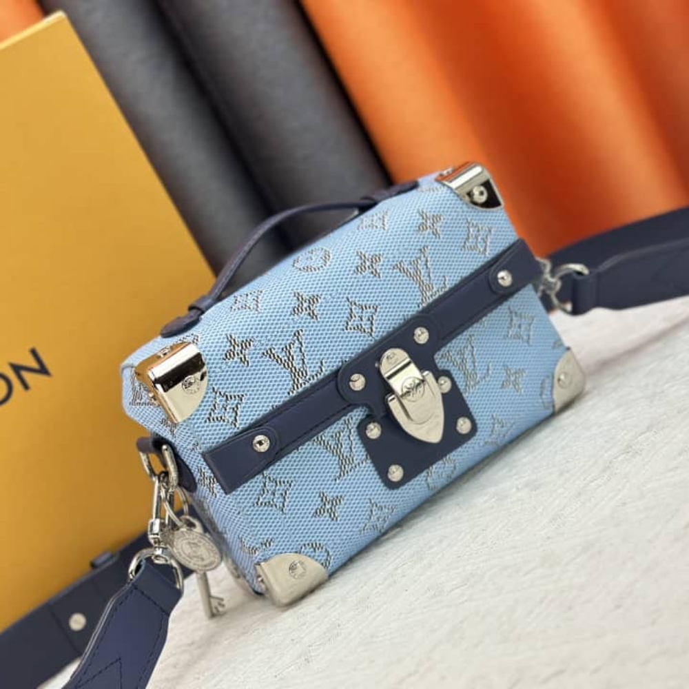 Louis Vuitton Soul Trunk Bag Monogram Blue 19Cm M15035 - Image 3