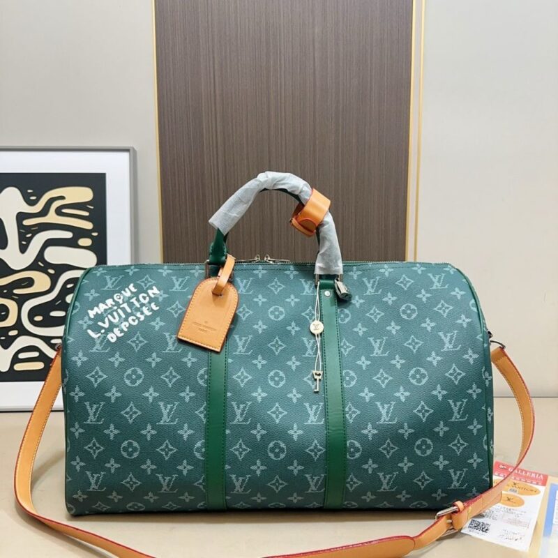 Alternative view of Louis Vuitton Keepall Bandoulière Epicea Green 50Cm M26866