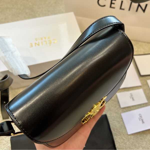 Alternative view of Celine Teen Besace Triomphe In Shiny Calfskin Black 110413Bf438No