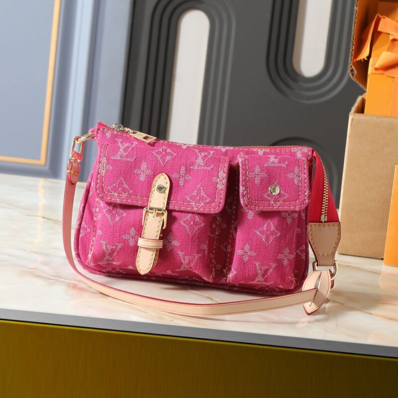 Alternative view of Louis Vuitton Pochette Accessoire Cargo Pink Denim 23cm