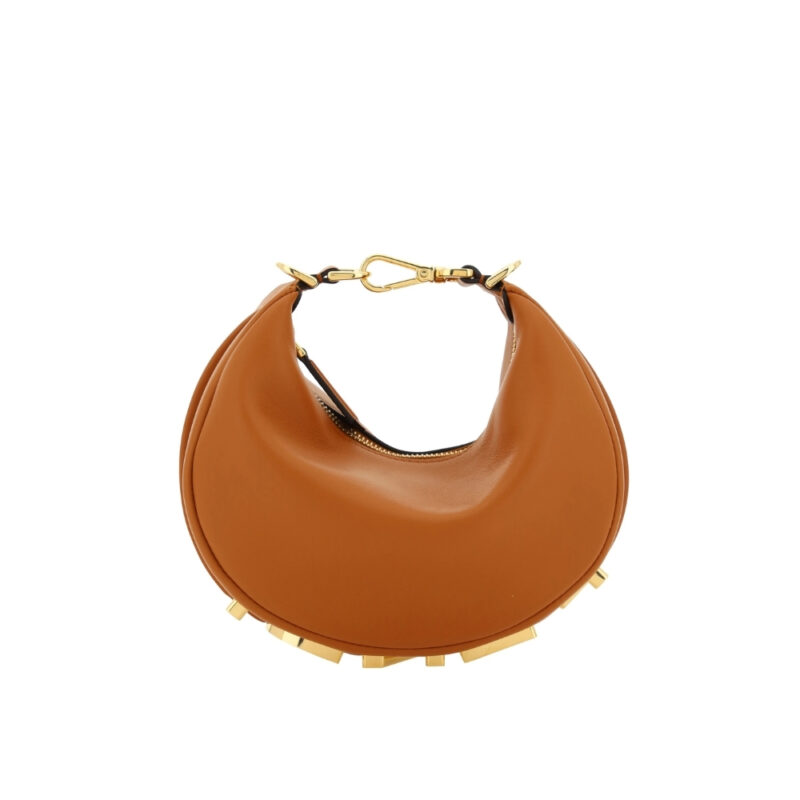 Fendi Fendigraphy Mini Leather Mini Bag Brown 20Cm 8BS081A5DYF1MQI