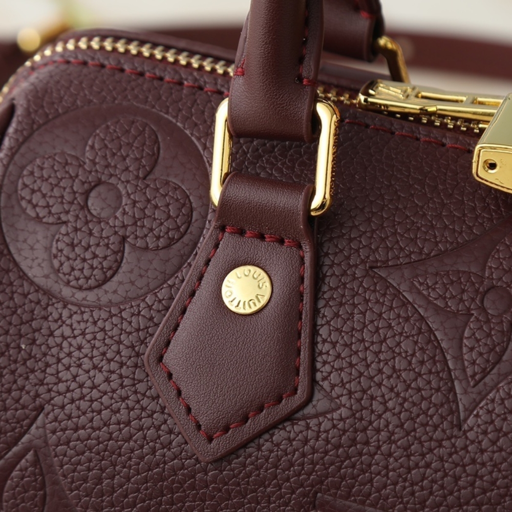 Louis Vuitton Speedy Bandouliere 20 Monogram Empreinte Grenat Red 20Cm M25929 - Image 10