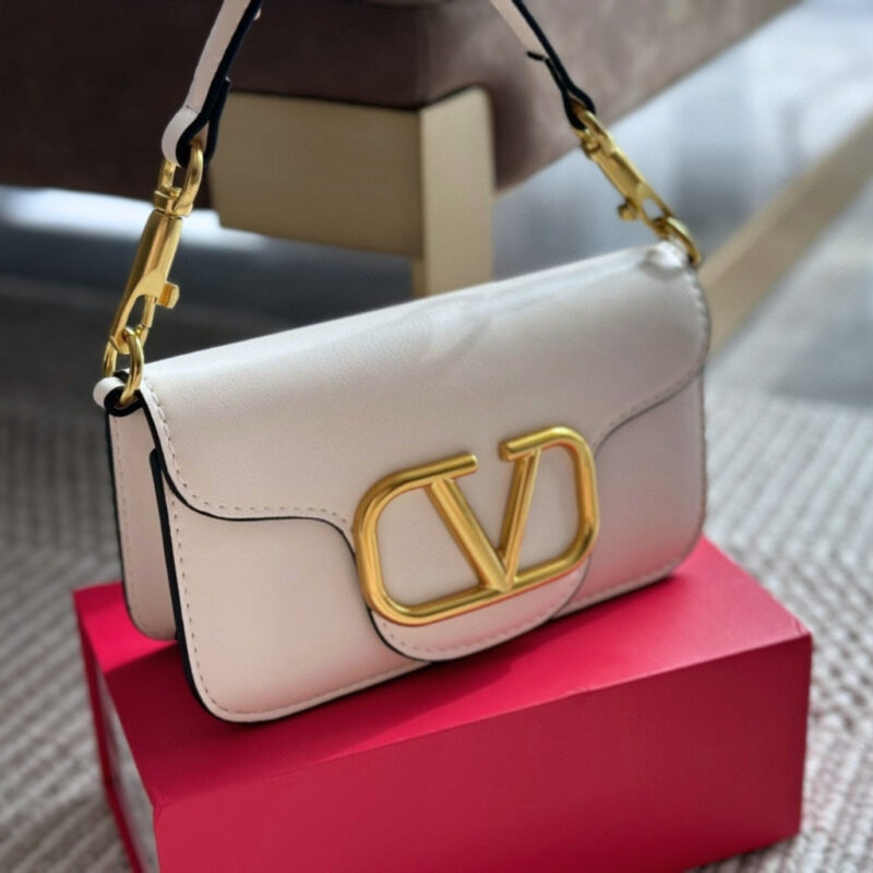 Alternative view of Valentino Garavani Locò Small Shoulder Bag In White 20cm 1W2B0K53ZXLI16