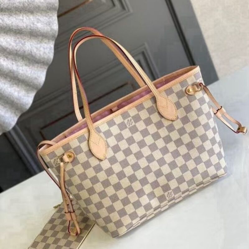 Alternative view of [Super Vip 1:1] Louis Vuitton Neverfull PM Damier Azur Pink 29Cm