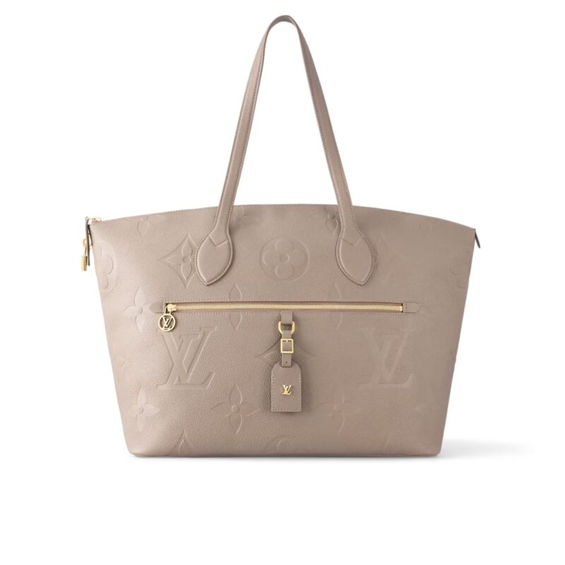 Louis Vuitton Travel Bag Monogram Empreinte Giant Dove Grey 34Cm M46326