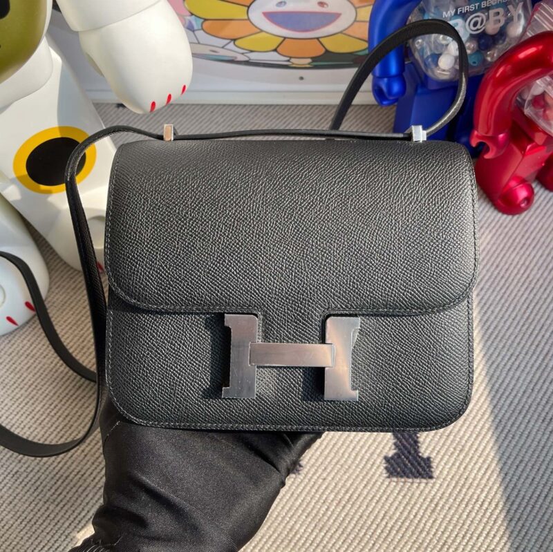 Alternative view of Hermes Constance 18 Epsom Black Silver Hardware 18Cm