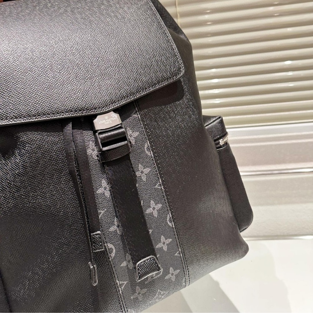 Louis Vuitton Lv Monogram Taigarama Outdoor Backpack Black 40Cm - Image 6