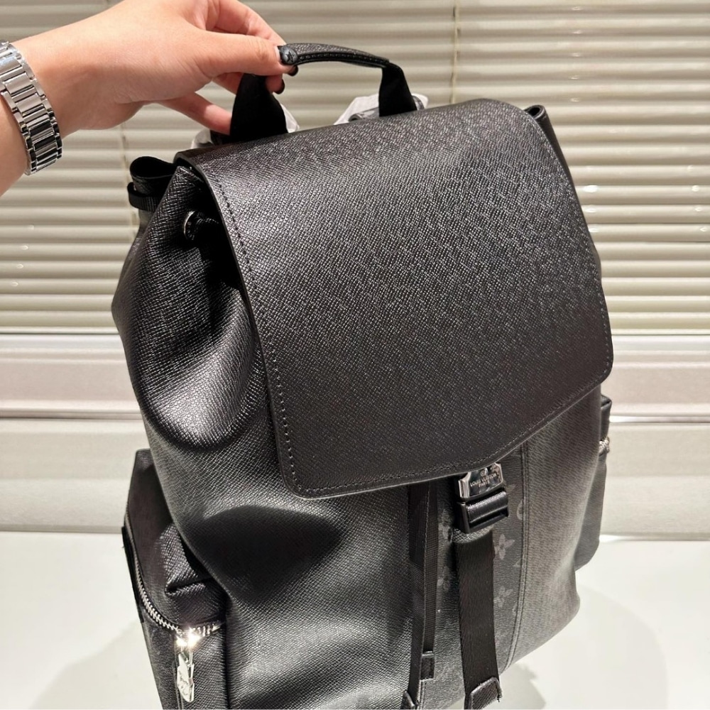 Louis Vuitton Lv Monogram Taigarama Outdoor Backpack Black 40Cm - Image 8