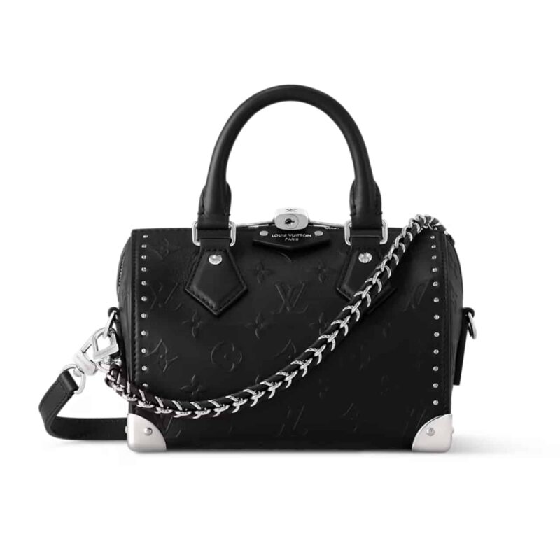 Louis Vuitton Speedy 20 Trunk Bag Black 20Cm M14575