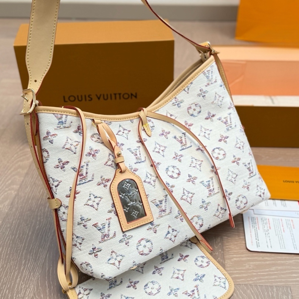 Louis Vuitton Carryall PM Multicolor Beige 29Cm M24707 - Image 6