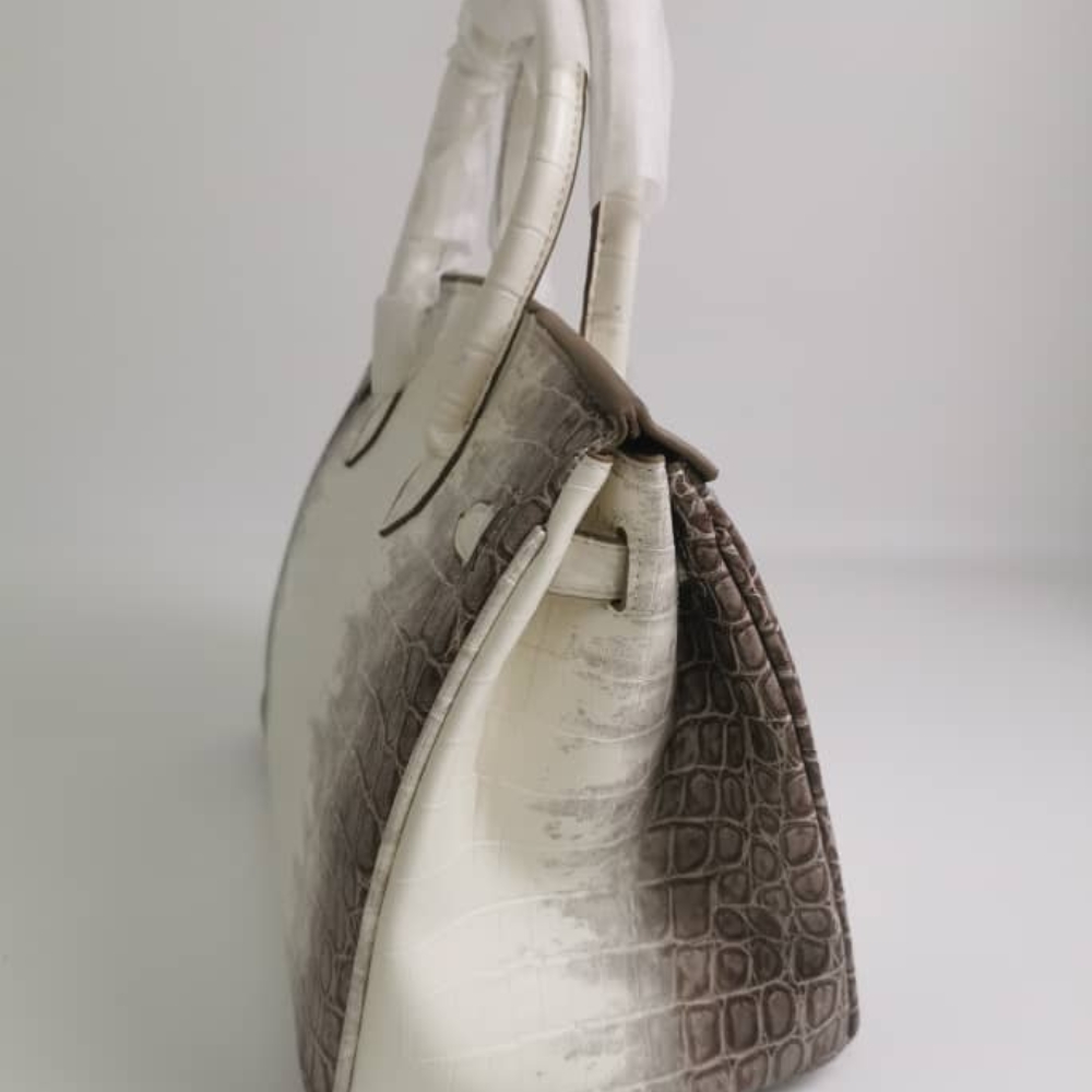 Hermes Birkin 30 Niloticus Himalaya Blanc Finish Gold Kelly 30Cm - Image 3