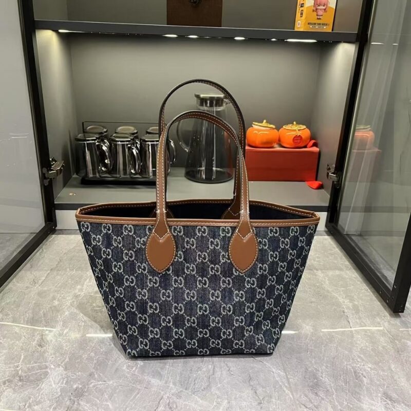 Alternative view of Gucci Totissima Small Tote Bag Denim Dark Blue 22Cm 820496 Faecc 4243
