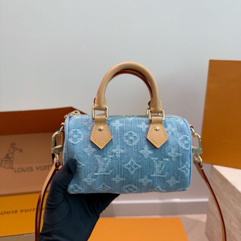 Alternative view of Louis Vuitton Denim Blue Nano Speedy 16Cm M11212