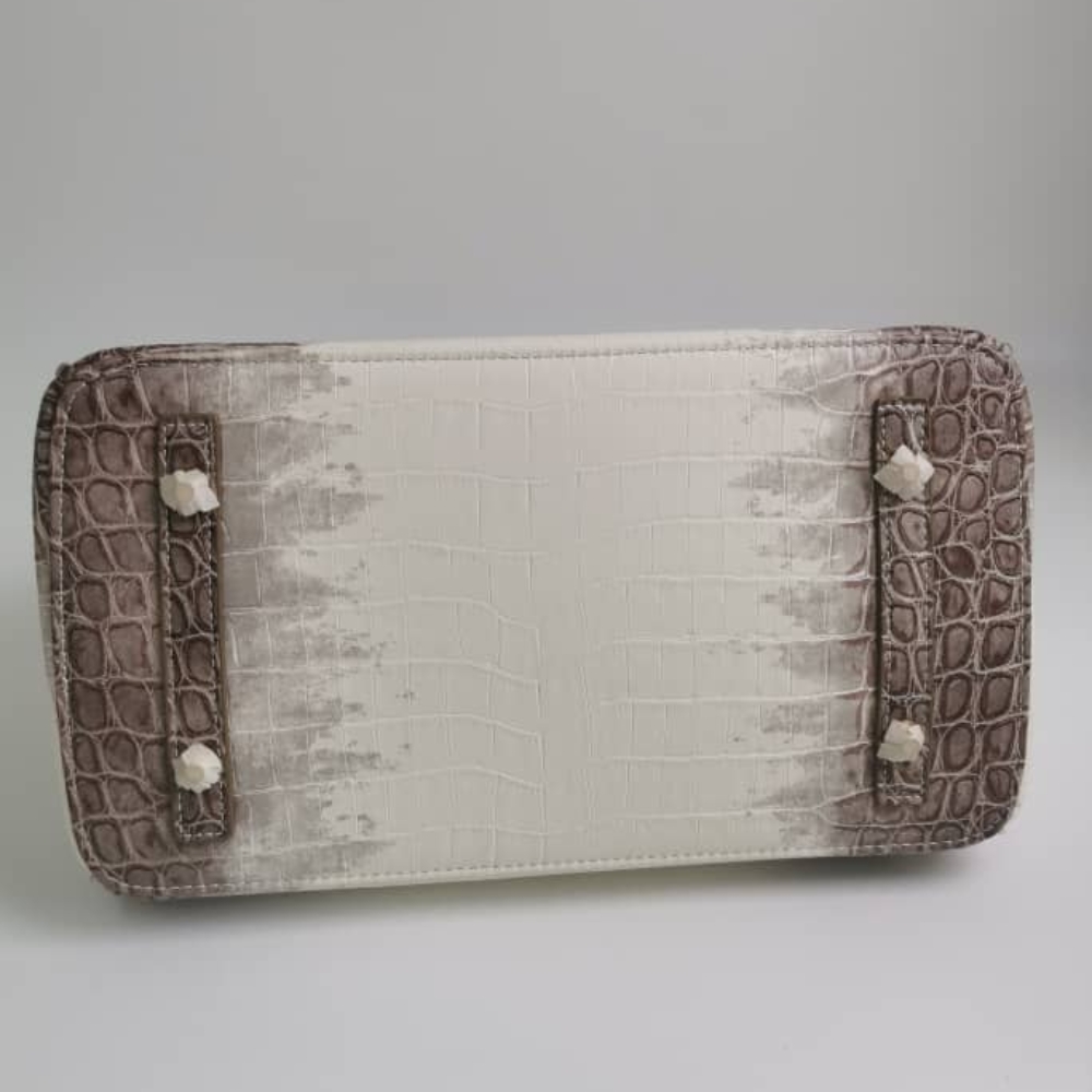 Hermes Birkin 30 Niloticus Himalaya Blanc Finish Gold Kelly 30Cm - Image 5