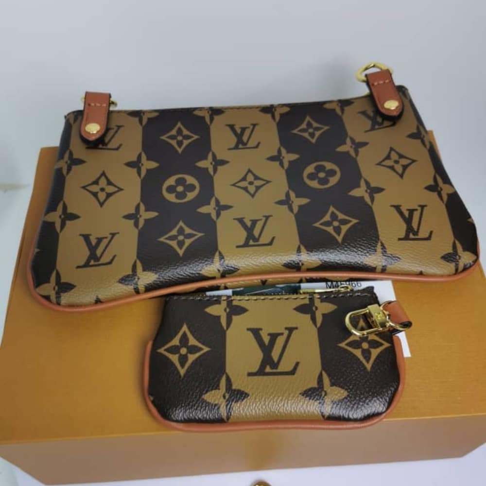 Louis Vuitton Trio Messenger Bag Monogram Stripes Brown 25Cm M45965 - Image 8