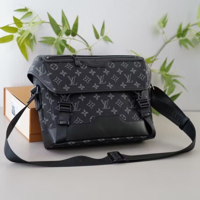 Alternative view of Louis Vuitton Messenger Voyager Monogram Eclipse Bag Black 28Cm