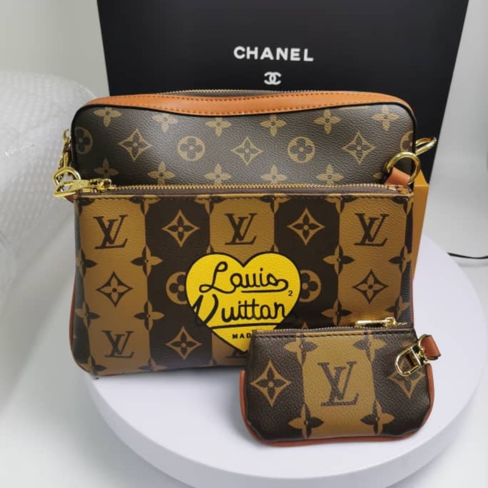 Louis Vuitton Trio Messenger Bag Monogram Stripes Brown 25Cm M45965 - Image 6