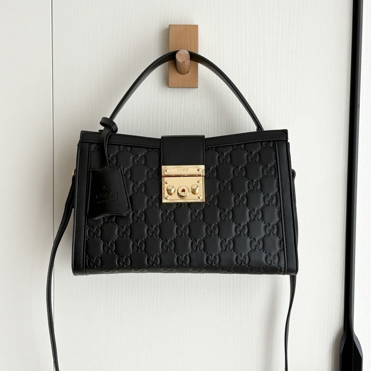 Gucci Padlock Medium Top Handle Bag Black 25Cm 838992 Aafdv 1000 - Image 2