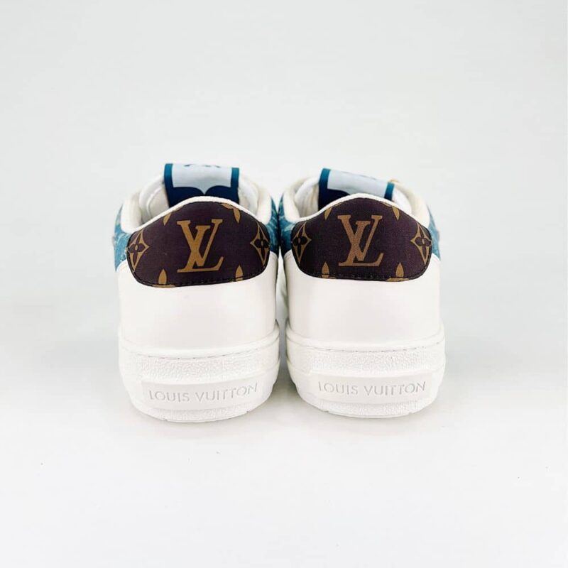 Alternative view of Louis Vuitton Charlie Trainers Monogram Denim White Blue 1Aaw2G