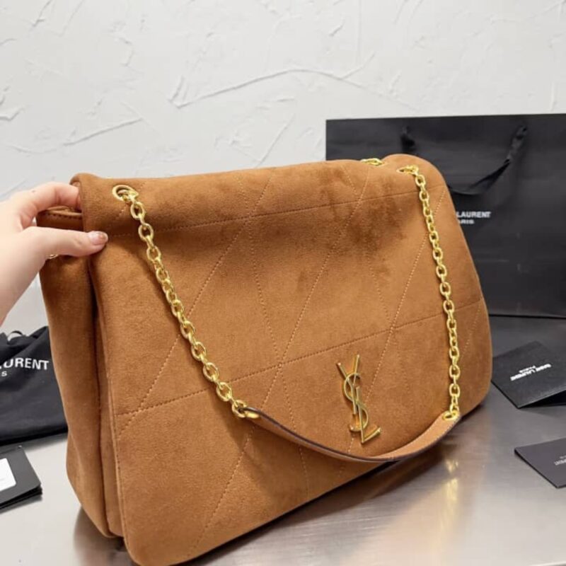 Alternative view of Saint Laurent Large Jamie 4.3 In Suede Brown 43Cm 7424311U8P72102