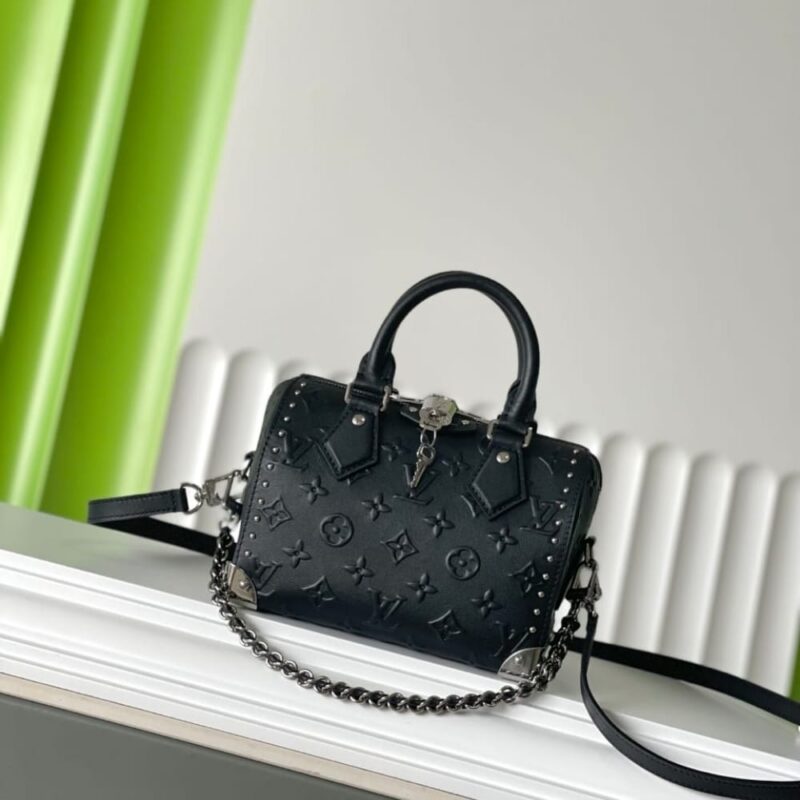 Alternative view of [Super Vip 1:1] Louis Vuitton Speedy Trunk 20 Black 20Cm M14575