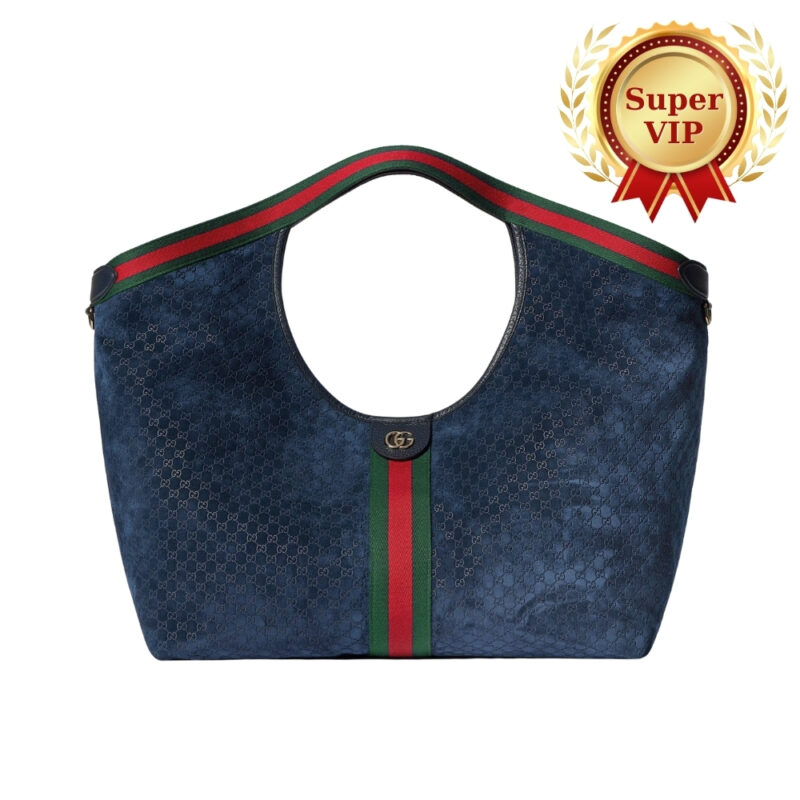 [Super Vip 1:1] Gucci Giglio Large Tote Bag Dark Blue 60Cm 853971 Caabv 4541