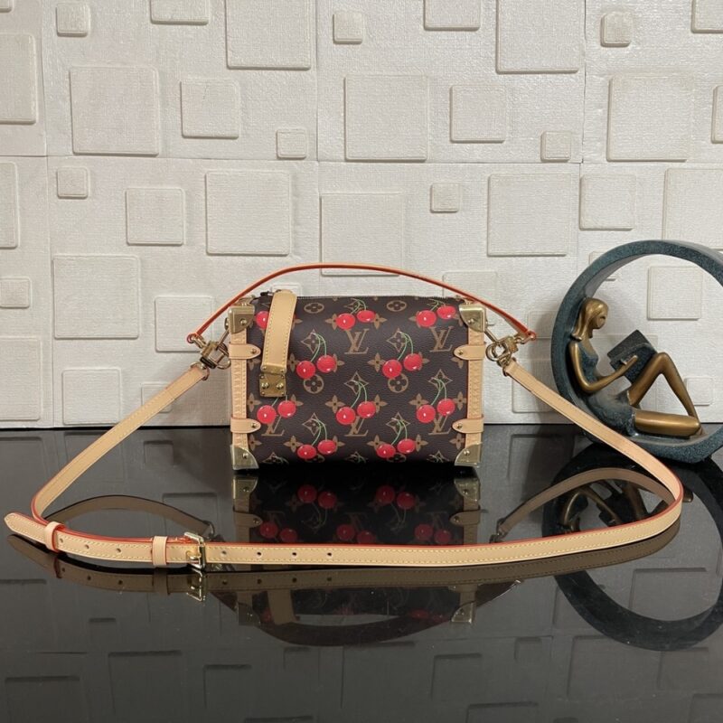 Alternative view of [Super Vip 1:1] Louis Vuitton X Murakami Side Trunk MM Monogram Cerise Brown 23Cm M14278