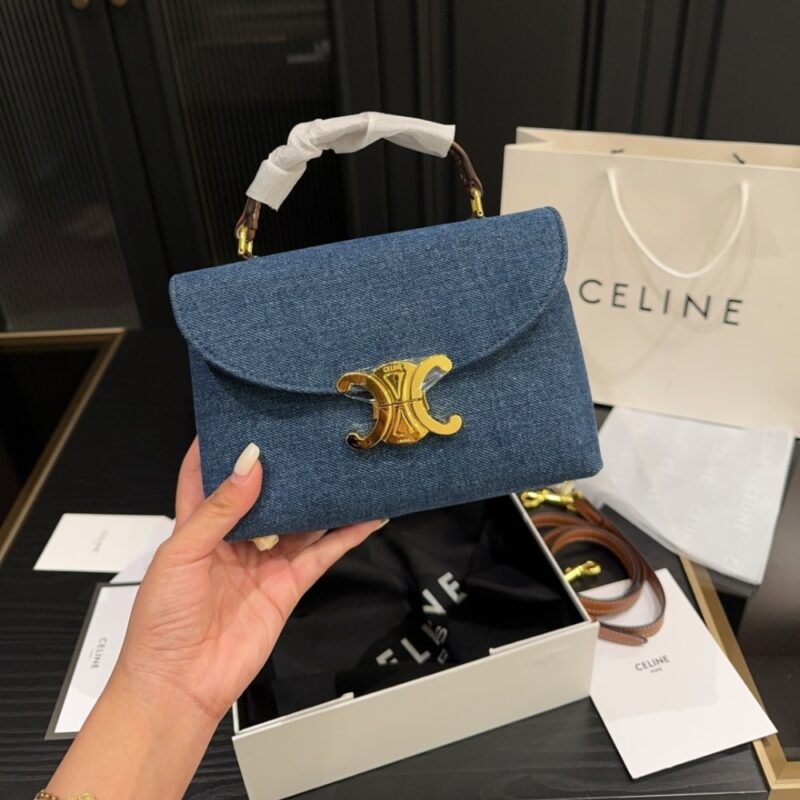Alternative view of Celine Nino Teen Denim Bag Blue 20Cm