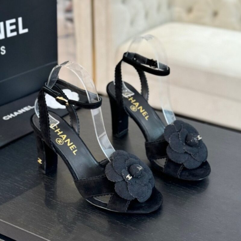 Alternative view of Chanel Women's Mid Sandals Velvet Black G45927 B17944 94305