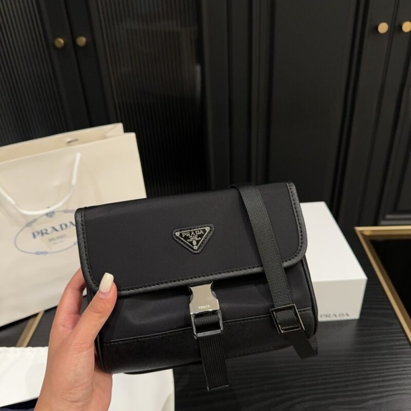 Alternative view of Prada Re Nylon And Saffiano Leather Smartphone Case Black 14Cm 2Zh108 2Dmh F0002